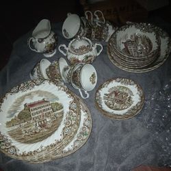 Brown Hall China Set