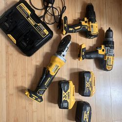 Dewalt 20v tools, batteries and charger