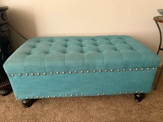 Blue Storage Bench