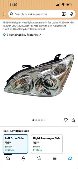 Driver headlight for Lexus RX330 RX 350 RX400H