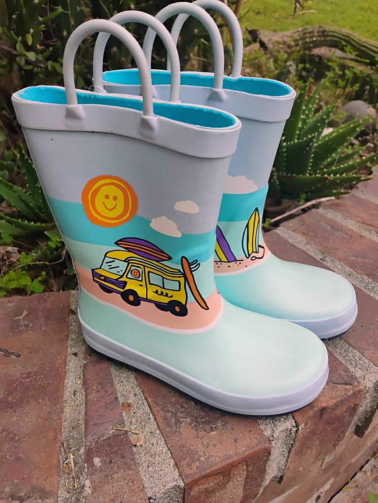 New Cat And Jack Rain boots Sz 10