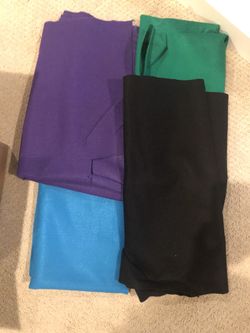 Black, Green, Blue, Purple Felt Material