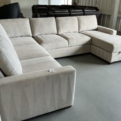 Gray Fabric Queen Size Sofa Sleeper And Loveseat 