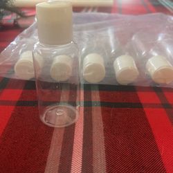 Small Plastic Bottles for travel or makeup samples- 8 