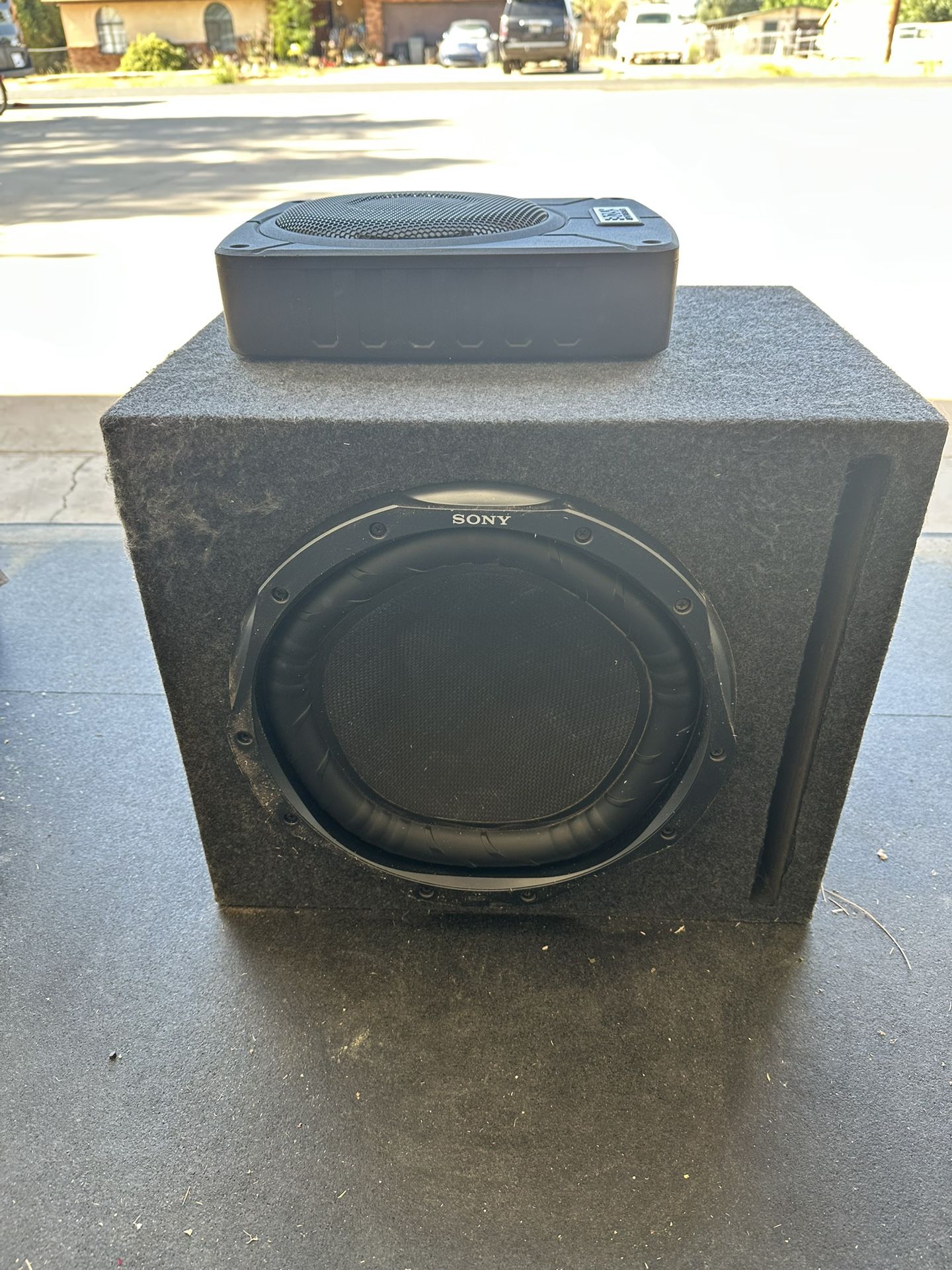 12” Sony Subwoofer, Box & Amp