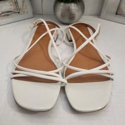 Tory Burch Sandals Penelope 15mm White Strappy Size 8M 