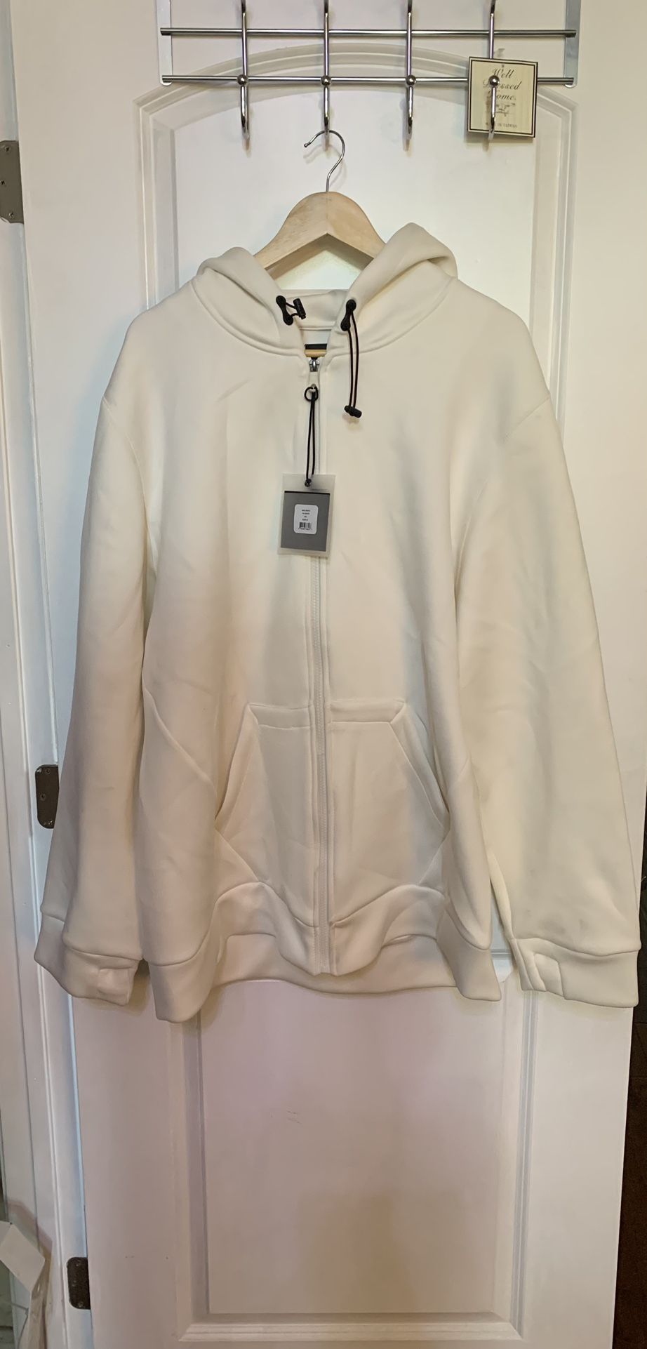 White ROC NATION Finger sweatshirt Zipper Hoodie Coat Jacket 2XL $228