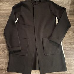 Moth Anthropologie Heavyweight Open Front Knit Cardigan in Black