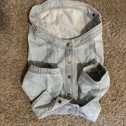 Denim Button Down Dog Shirt