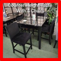 💥 5pcs Counter Height Table Set