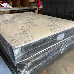 QUEEN DELUXE BRAND SET MATRESS N BOXSPRING -// ASK FOR ANY SIZE ALL AVAILABLE