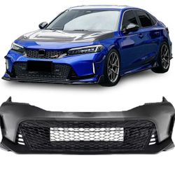 For 2022+ Honda Civic FE1 Upgrade To Type R Style Front Bumper Conversion Kit