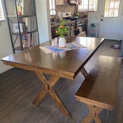 $100 OBO Dining Table & Bench