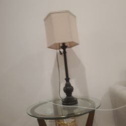 Pair Of Lamps Wood 