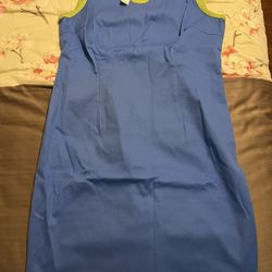 NWT Talbots Blue Sleeveless Dress Size 16 