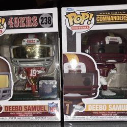 NFL FUNKO POP DEEBO SAMUEL LOT OF 2 NEW