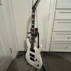 White Jackson guitar