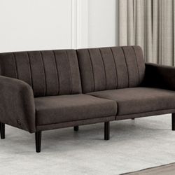 Brand New Brown Futon Sofa Sleeper 