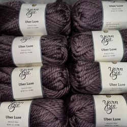 Yarn Bee Uber Luxe –Lot of 6 Skeins – French Lilac (Hard to Find, Super Bulky) Rare!