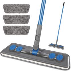 Brand New Mops for Floor Cleaning - Dust Mop for Hardwood Floors Flat Floor Mop for Wood Laminate Tile Vinyl Wall Cleaning