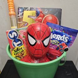 Spiderman Easter Birthday Basket Handmade 