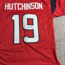 Xavier Hutchinson Signed Autograph Custom Jersey - Beckett Coa-Houston Texans