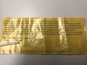 2 Kids Go Free Coupons to LegoLand for Sale in Kissimmee FL