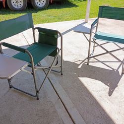 Foldable Aluminum Outdoor Chairs w/ Tray + Pockets!