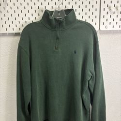 Polo Ralph Lauren Green Quarter Zip Swearer Size XL