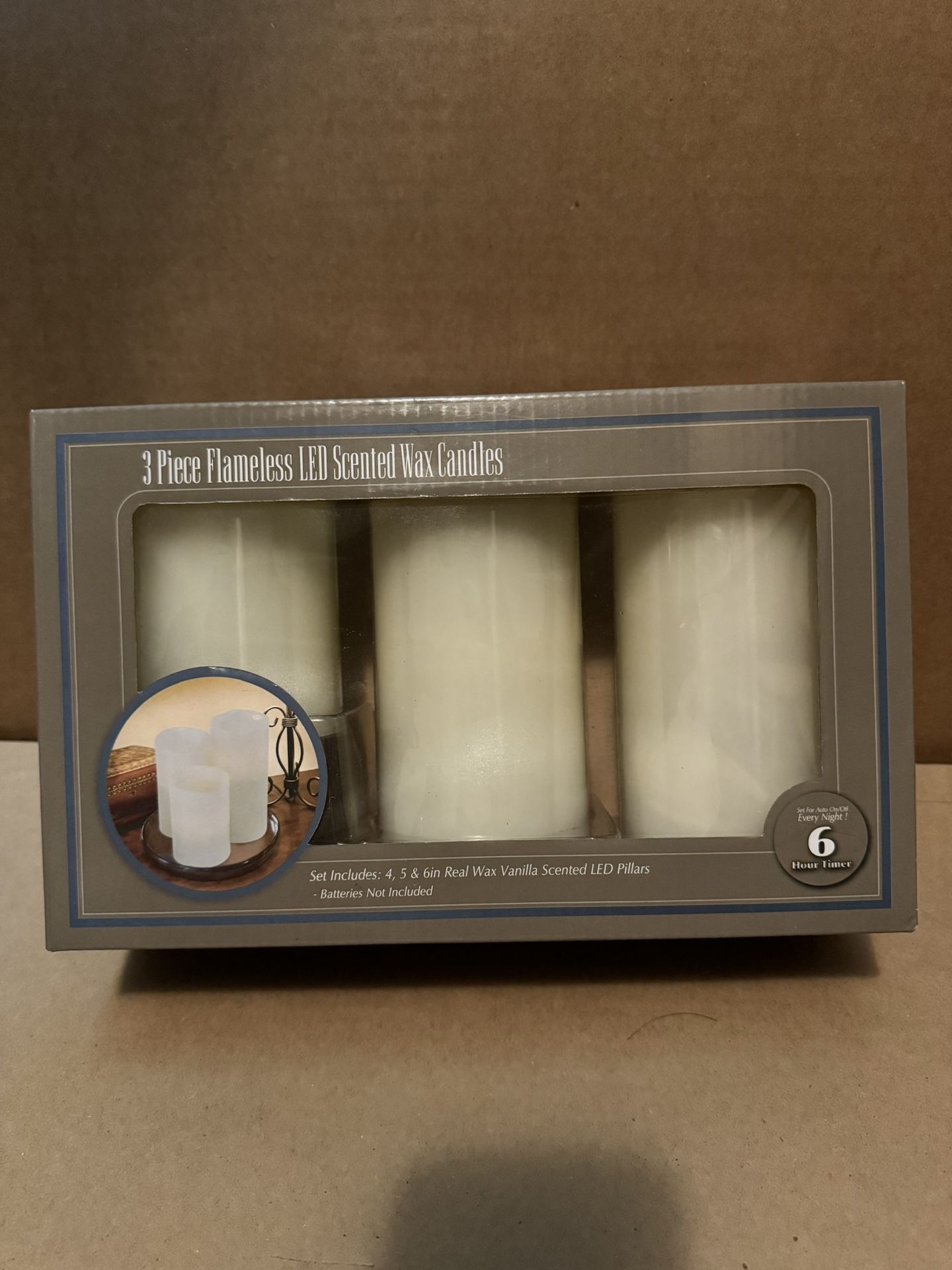 3 Piece Flameless LED Scented Wax Candles