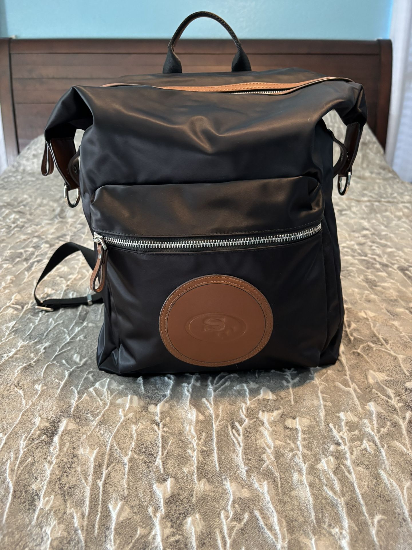 Denco San Francisco 49ers Debossed Signature Backpack