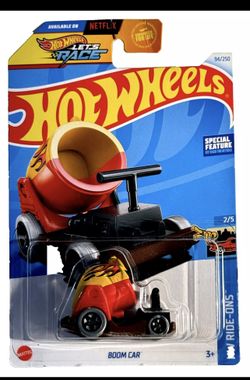 Hot Wheels 2024,Boom Car 94/250,HW Ride-Ons 2/5,Yellow/Red,HTC38,5SP Black Rim