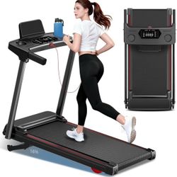 Folding Treadmill with Incline and Display