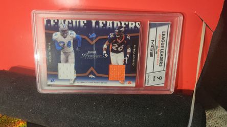 James Stewart / Clinton Portis 2003 Playoff Prestige League Leaders Jersey /250 MGS 9MT
