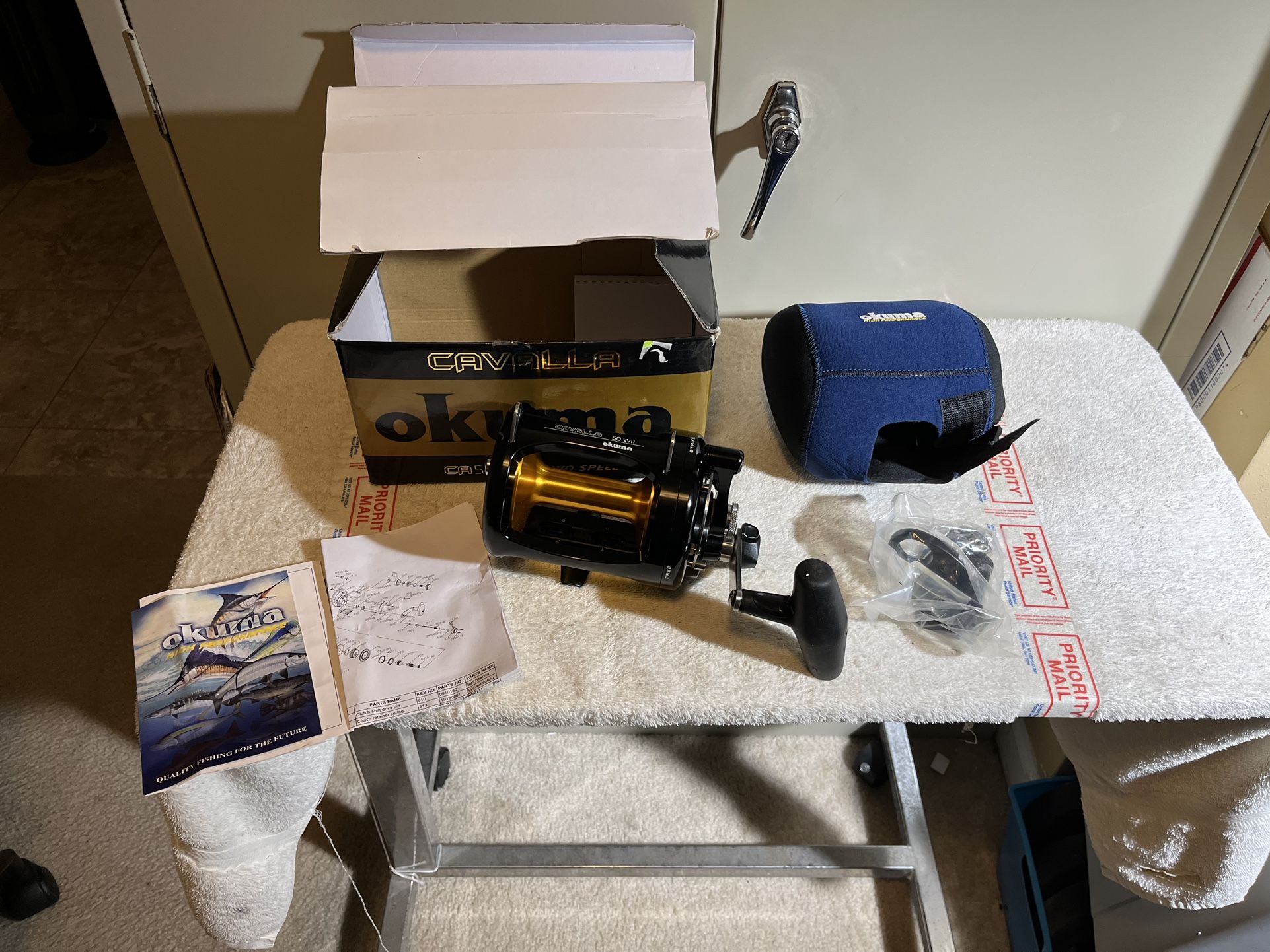 Brand New okuma cavalla ca50w2 two speed trolling fishing reel