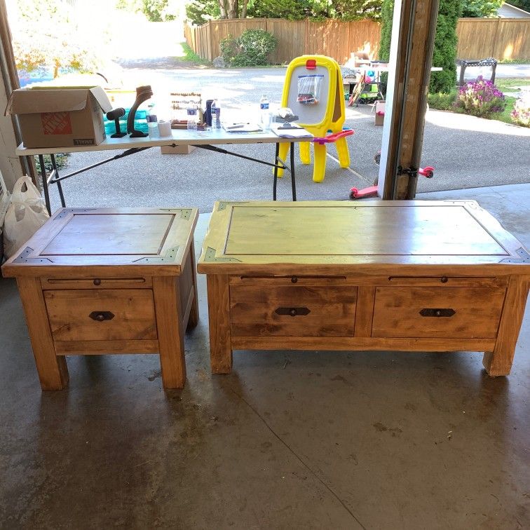 Coffee Table And End Table Set From The Old Cannery