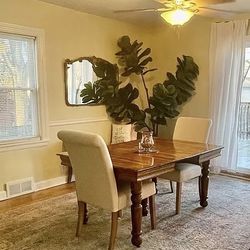Dining Table & Upholstered Chairs
