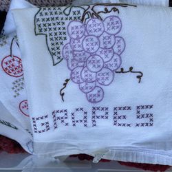 Hand Embroidered Tea Towel 