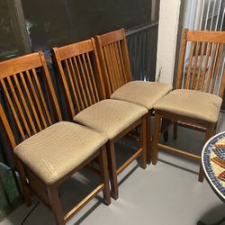 Vintage Solid Wood High Chairs (4)