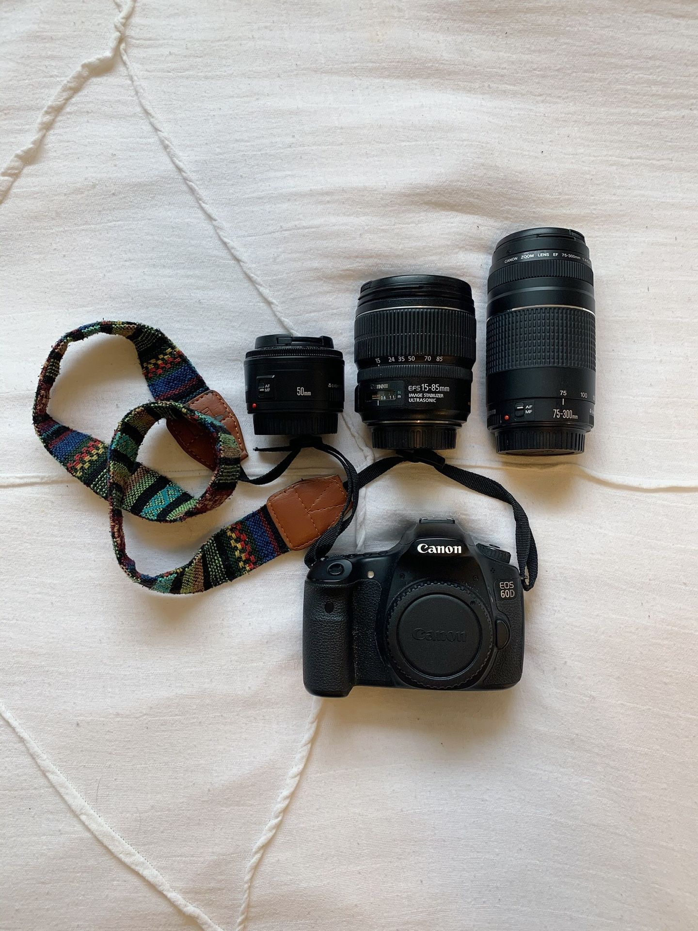 Canon EOS 60D DSLR Camera and Lenses