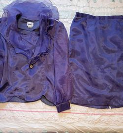 Purple skirt suit