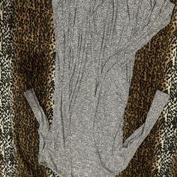 Gray Long Sleeve Cardigan 