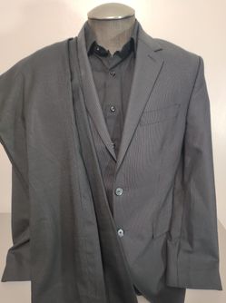 Express Men 38 S Black Pinstripe Suit
