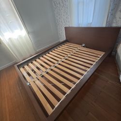 Brown Bed Frame & Headboard 
