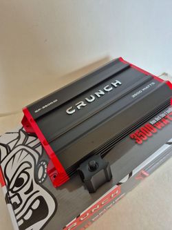 CRUNCH 3500 WATTS MONOBLOCK 1 OHM STABLE BUILT IN CROSSOVER WITH BASS CONTROL CAR AMPLIFIER