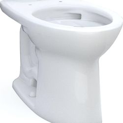 TOTO Drake Elongated Universal Height TORNADO FLUSH Toilet Bowl with CEFIONTECT, Cotton White