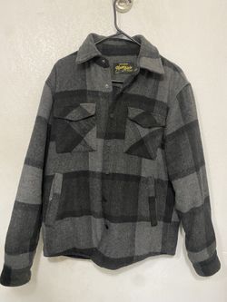 Maison Article Plaid Quilted Flannel  Men Jacket 