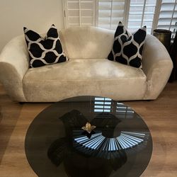 Anthropologie Bruna Velvet Sofa *Table also for sale