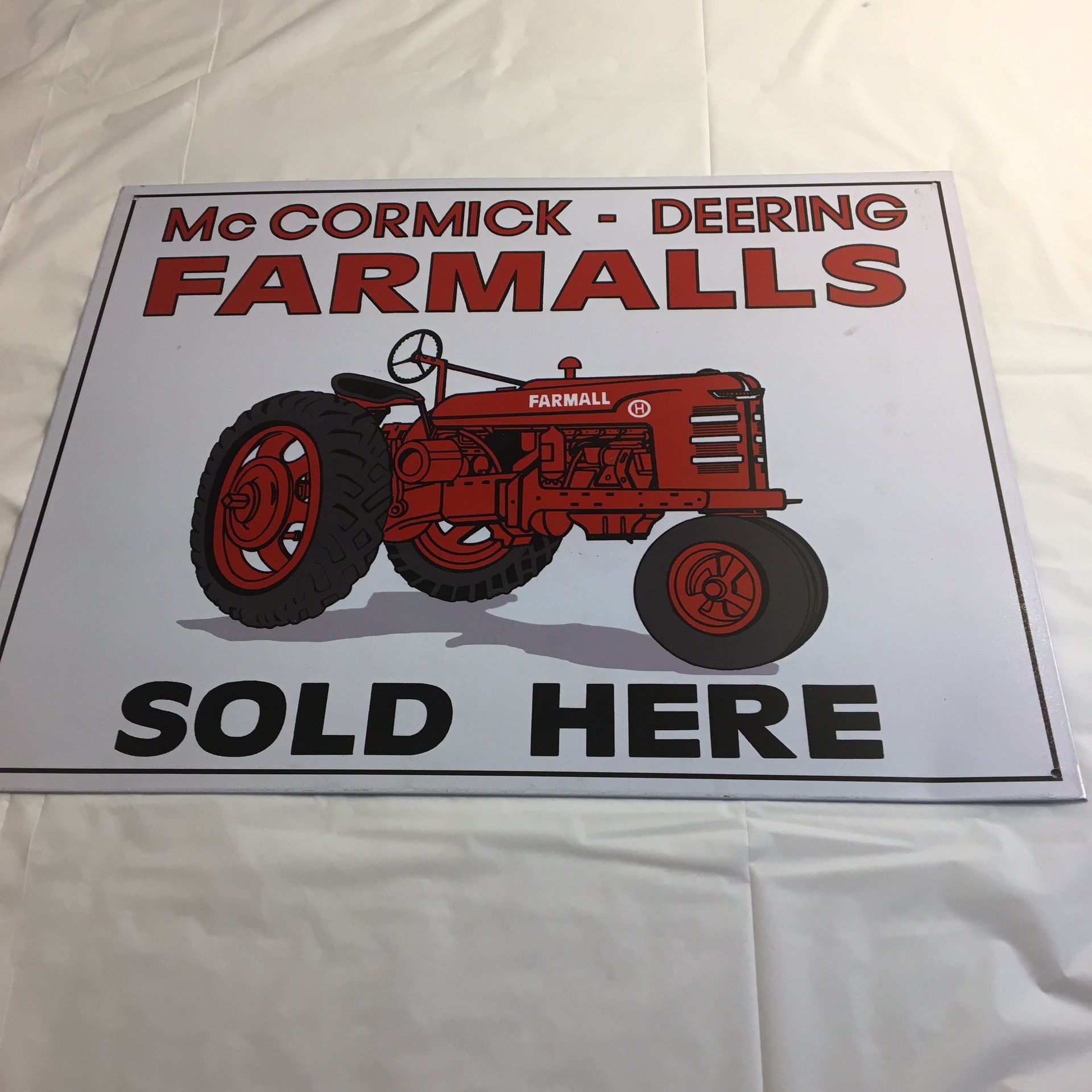 Metal Farm Tractor Sign 