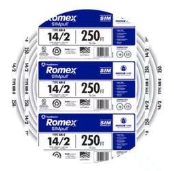 14-2 romex electrical wire rolls $80